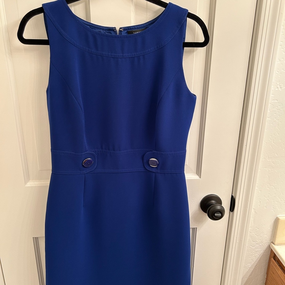 Tahari Elegant Blue Midi Dress